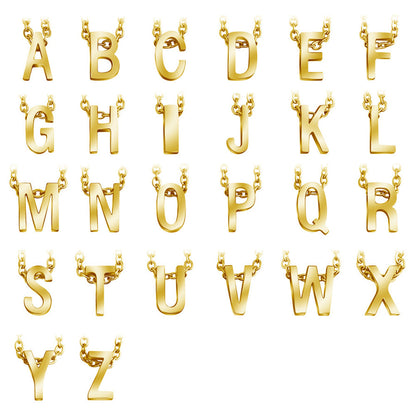 26 Englische Alphabet-Nachnamen-Titan-Anhänger-Halskette
