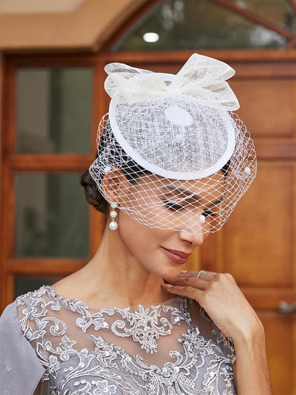 Elegante Tüll Fascinators mit Schleife