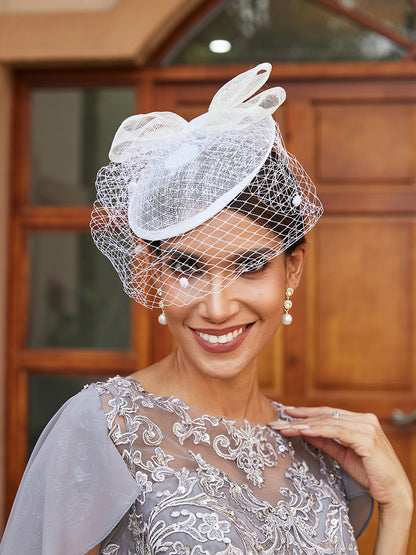 Elegante Tüll Fascinators mit Schleife