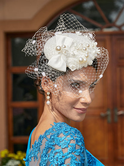 Elegante Tüll Fascinators mit Perlen