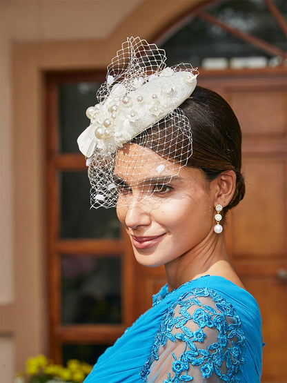 Elegante Tüll Fascinators mit Perlen