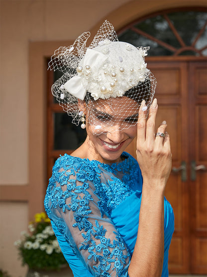 Elegante Tüll Fascinators mit Perlen