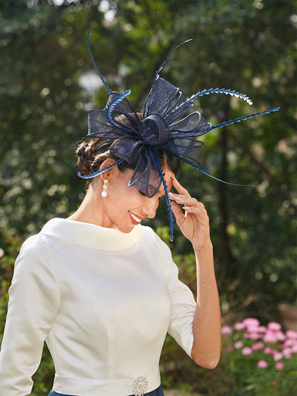 Elegante Retro Tüll Fascinators mit Federn