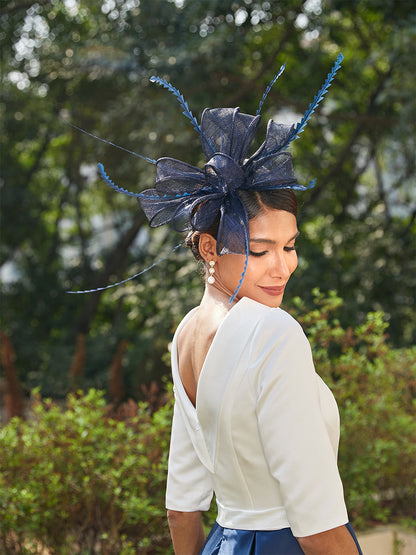 Elegante Retro Tüll Fascinators mit Federn